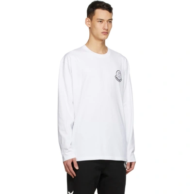 Shop Moncler Genius 2 Moncler 1952 White Undefeated Edition Logo Long Sleeve T-shirt In 001 White