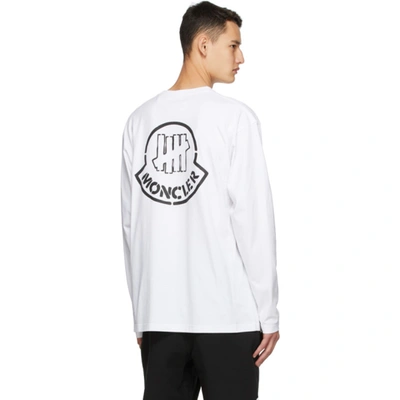 Shop Moncler Genius 2 Moncler 1952 White Undefeated Edition Logo Long Sleeve T-shirt In 001 White