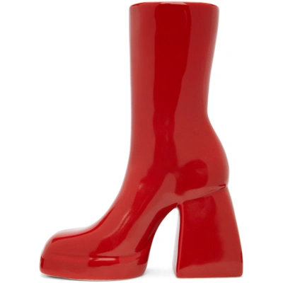 Shop Nodaleto Red Anissa Kermiche Edition Boot Vase In Corvettered