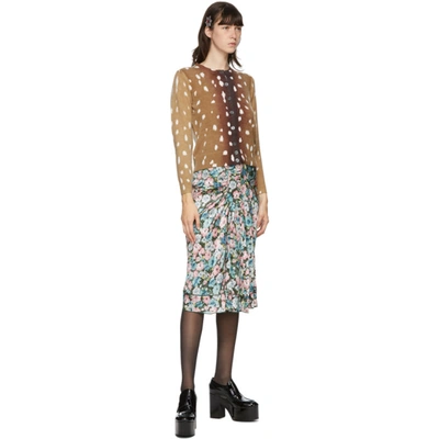 Shop Marc Jacobs Green Silk Floral The 40s Skirt In 340 Multi