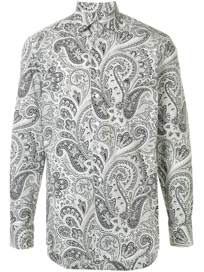 Shop Etro Paisley Shirt In Black