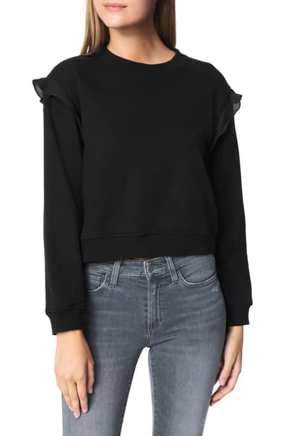 Shop Joe's Frill Shoulder Sweatshirt In Black