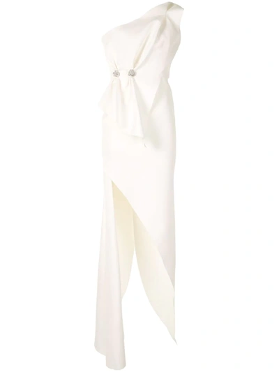 Shop Rachel Gilbert Carmine Sleeveless Dress In White