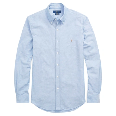 Shop Ralph Lauren Slim Fit Oxford Shirt In Blue
