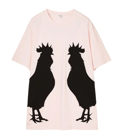 Shop Loewe Rooster Print T-shirt