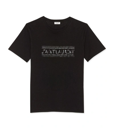 Shop Saint Laurent Bauhaus Logo T-shirt