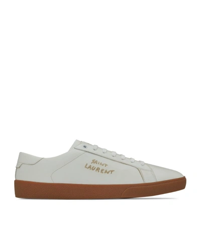 Shop Saint Laurent Leather Court Classic Sneakers