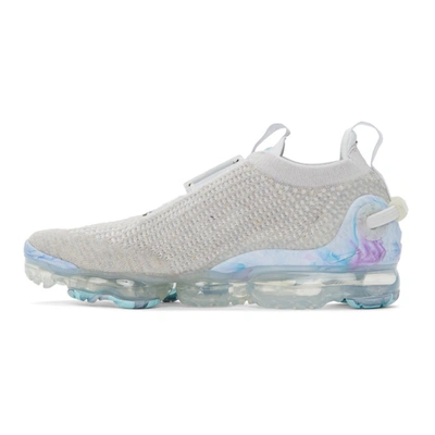 Shop Nike Grey And White Air Vapormax 2020 Flyknit Sneakers