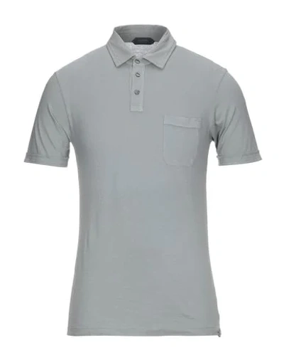 Shop Zanone Polo Shirts In Grey