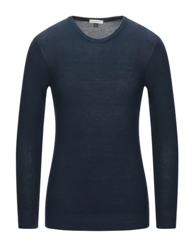 Shop Paolo Pecora Man Sweater Midnight Blue Size Xxl Cotton