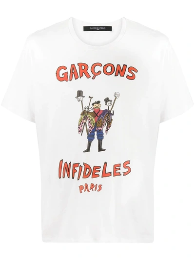Garcons Infideles Maxims Graphic print T shirt In White ModeSens