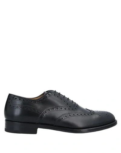 Shop Antonio Maurizi Man Lace-up Shoes Black Size 9 Soft Leather