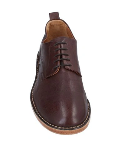 Shop Elia Maurizi Lace-up Shoes In Dark Brown