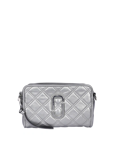 Shop Marc Jacobs The Quilted Softshot 21 Cross Body Bag In Grey