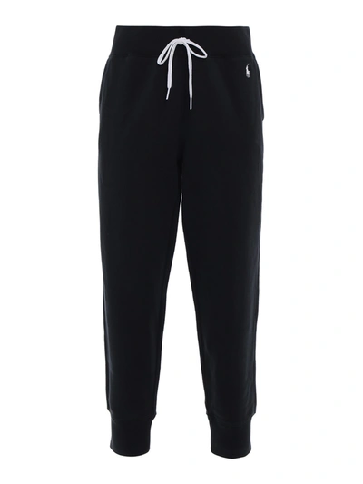 Shop Polo Ralph Lauren Logo Embroidery Tracksuit Bottoms In Black