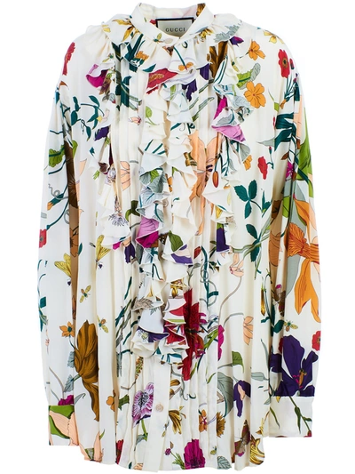 Shop Gucci Floral Shirt In White