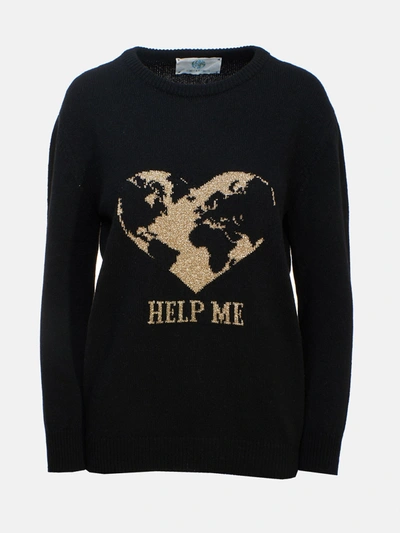 Shop Alberta Ferretti Black �help Me� Sweater