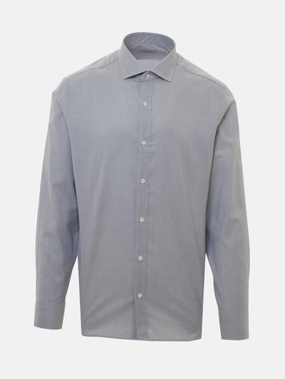 Shop Z Zegna Grey Shirt