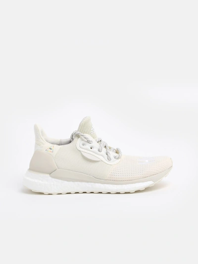 Shop Adidas X Pharrell Williams White Sneakers In Beige