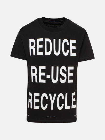 Shop United Standard Black Recycle Virgil T-shirt