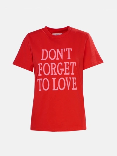 Shop Alberta Ferretti T-shirt Don't Forget Rossa In Red