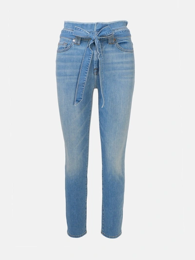 Shop 7 For All Mankind Jeans Paperbag Blu In Blue
