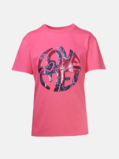 Shop Alberta Ferretti T-shirt Love Me Rosa In Pink