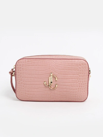 Shop Jimmy Choo Tracolla Varenne Zip Rosa In Pink