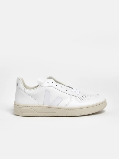 Veja Nylon And Leather Sneakers In White