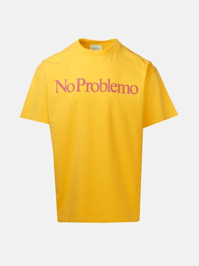 Shop Aries T-shirt No Problemo Gialla In Yellow