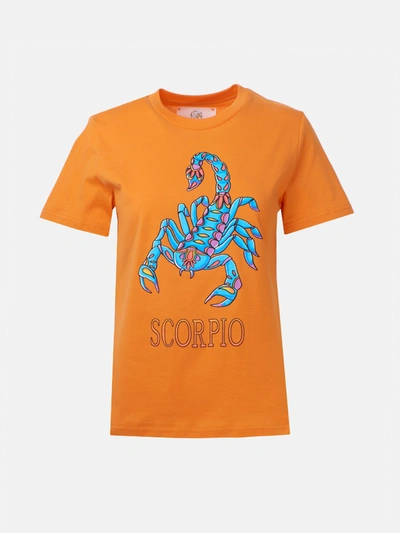 Shop Alberta Ferretti T-shirt Scorpione Arancione In Orange