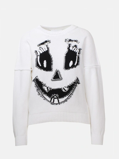 Shop Moschino White Sweater