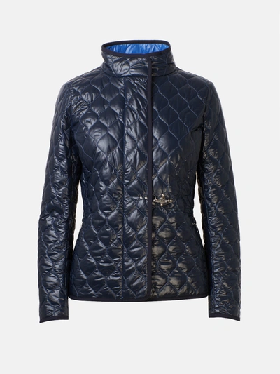 Shop Fay Blue Onion Down Jacket In Navy