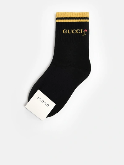 Shop Gucci Calze Corte Nere In Black