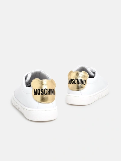 Shop Moschino Sneakers Logo Suola Bianche In White