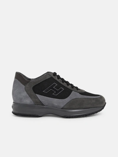 Shop Hogan Sneakers H Flock Grigie In Grey