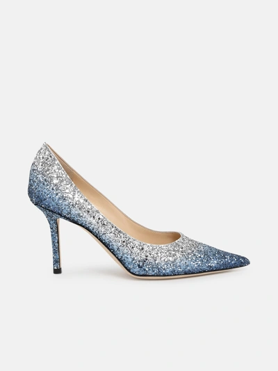 Shop Jimmy Choo Decollete Love 85 Blu/argento In Blue