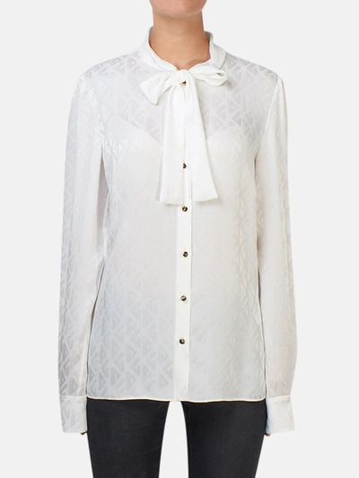 Shop Dolce & Gabbana Camicia Fiocco Bianca In White