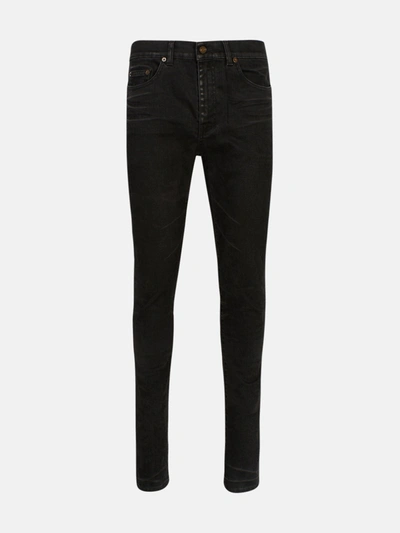 Shop Saint Laurent Jeans Skinny Nero In Black