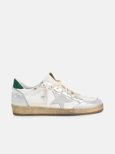 Shop Golden Goose Sneakers Ballst. Argento/bianc In White