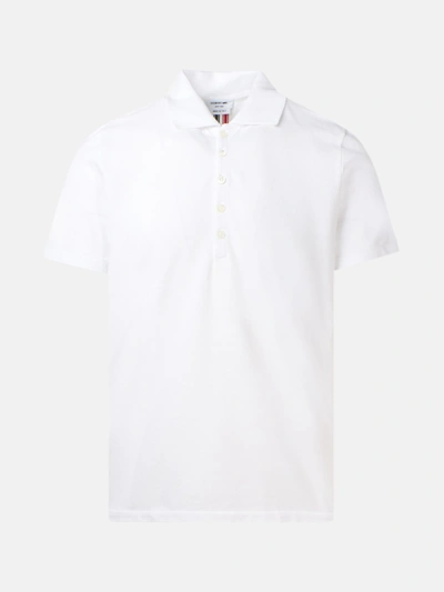 Shop Thom Browne White Polo Shirt