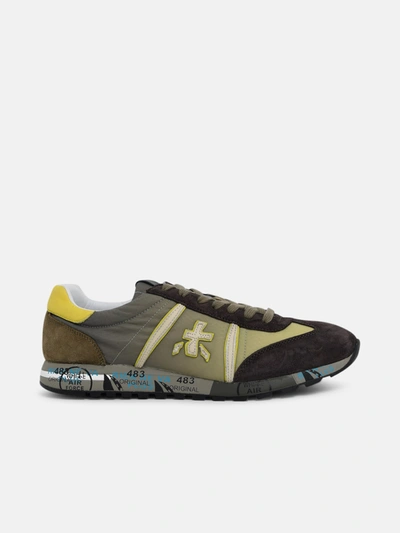 Shop Premiata Green Lucy Sneakers