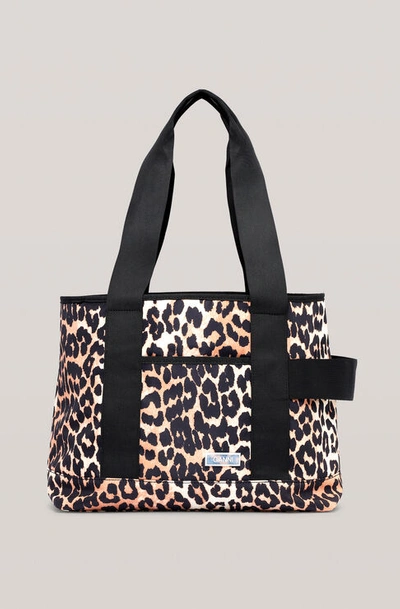 Shop Ganni One Size In Leopard