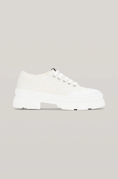 Shop Ganni Hybrid Sneakers In Egret