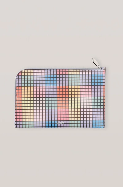 Shop Ganni Leather Wallet In Multicolour