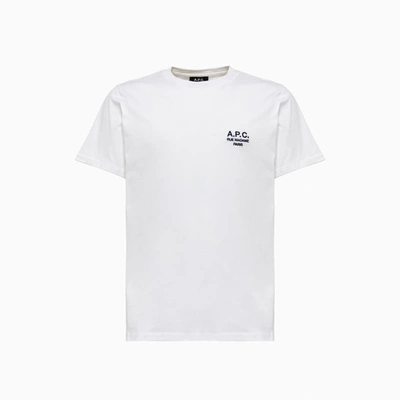 Shop Apc A.p.c Raymond T-shirt Coeav-h26840 In Blanc