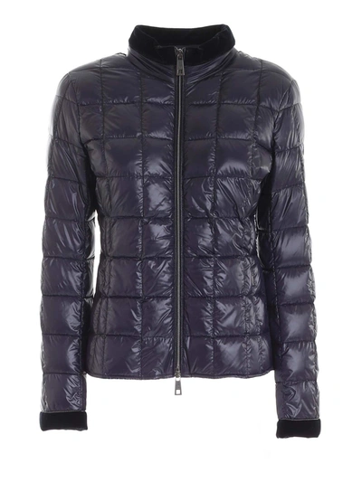 Shop Fay Quilted Down Jacket In Blue
