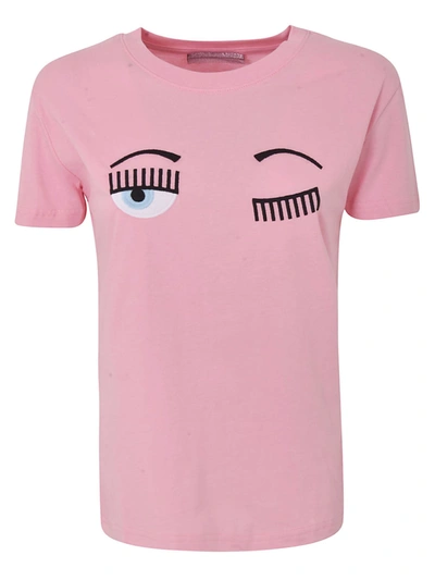 Shop Chiara Ferragni Flirting T-shirt In Rose Shadow Color In Pink