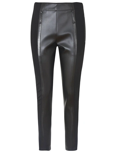 Shop Burberry Stretch Leggings With Zippers In Black