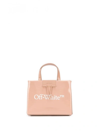 Shop Off-white Baby Box Leather Bag In Beige